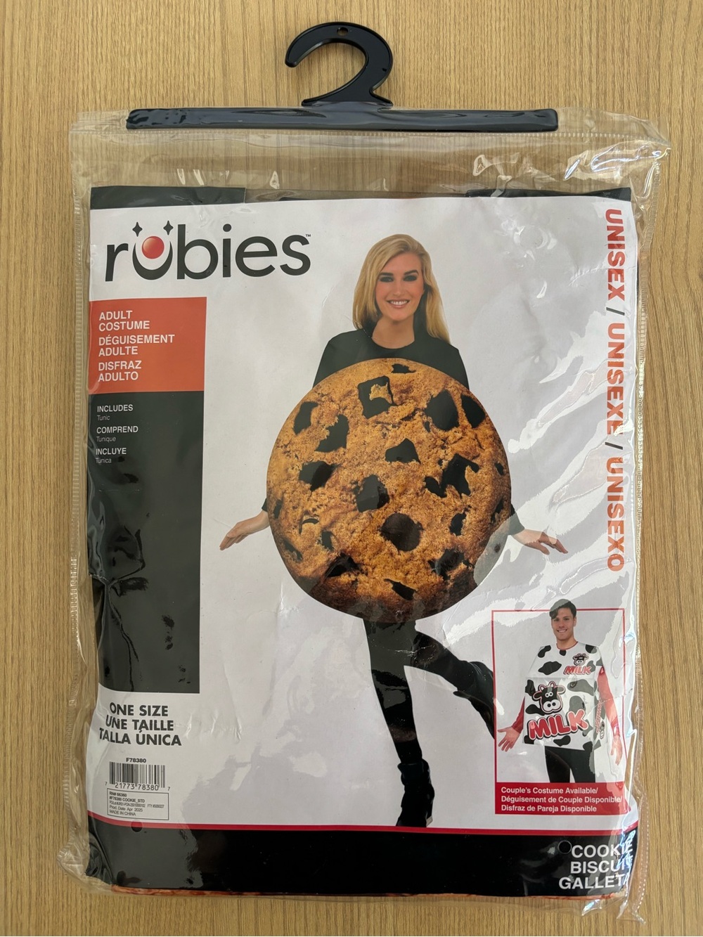 NEW Rubies Adult Chocolate Chip Cookie Halloween Costume Tunic One Size